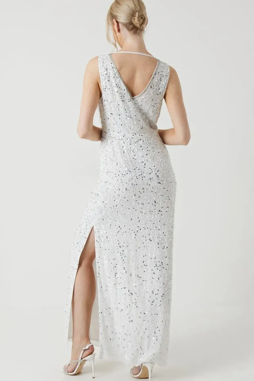 Floral Embellished Maxi Wedding Dress