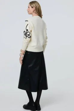 Floral Embroidered Relaxed Jumper