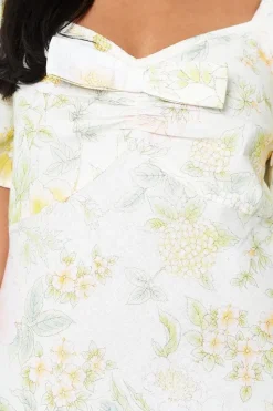 Floral Flutter Sleeve Midi Dress