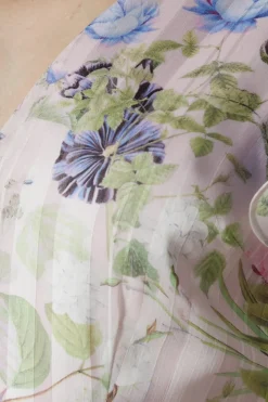 Floral Frill Detail Fitted Maxi Dress