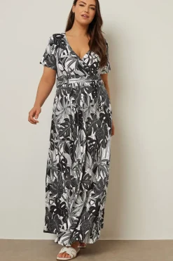 Floral Front Tie Maxi Dress