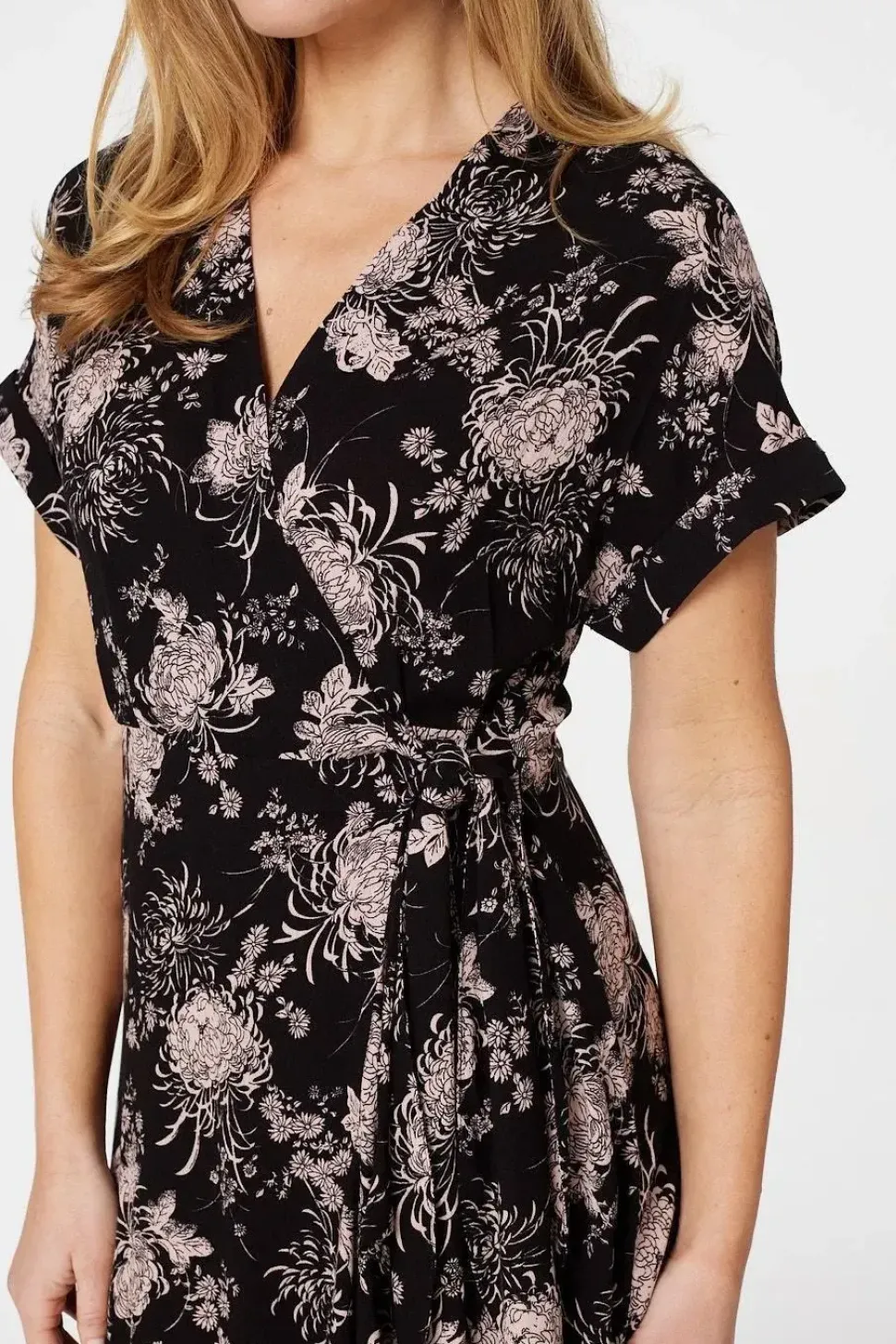 Floral High Low Midi Dress
