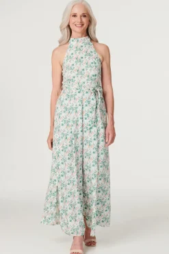Floral High Neck Jumpsuit