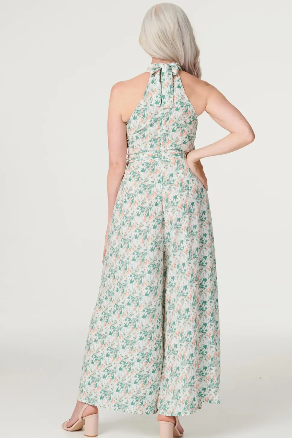 Floral High Neck Jumpsuit