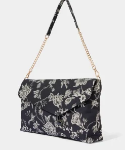 Floral Jacquard Clutch Bag