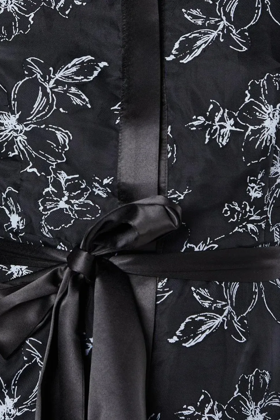 Floral Jacquard Long Sleeve Shirt Dress