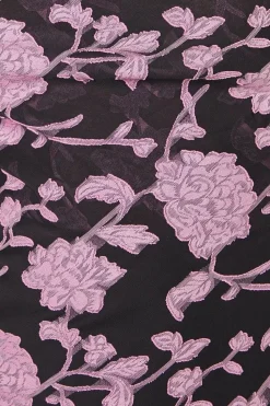 Floral Jacquard Midi Wedding Guest Dress
