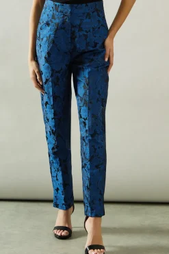 Floral Jacquard Tapered Trouser