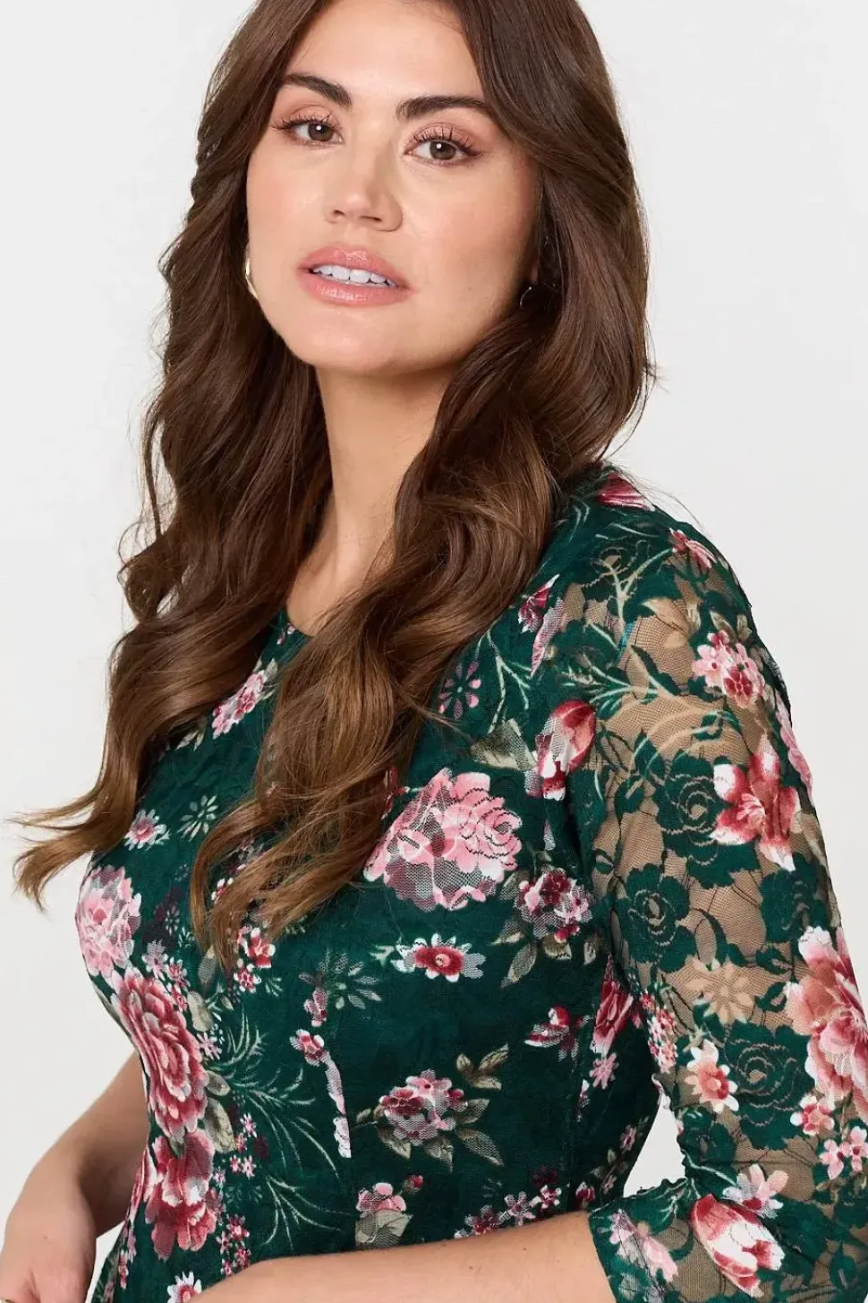 Floral Lace Layer Short Skater Dress