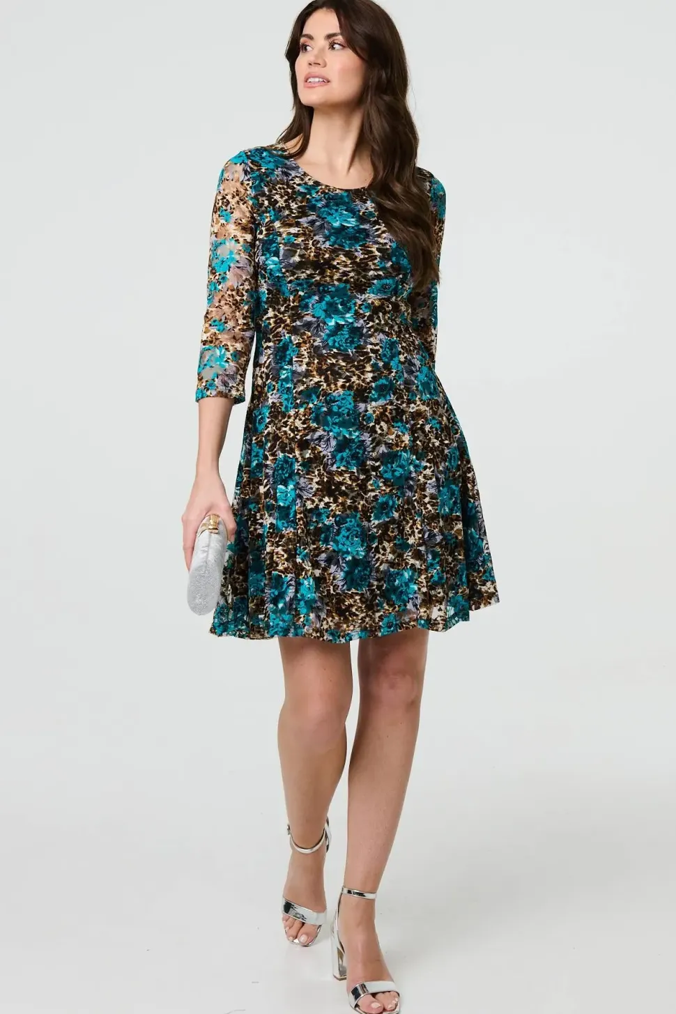 Floral Lace Short Fit & Flare Dress