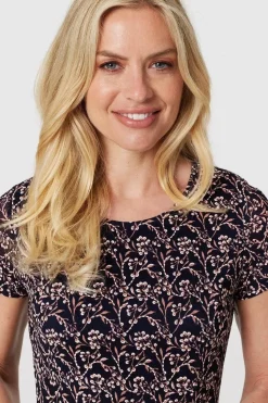 Floral Lace Short Sleeve Dress
