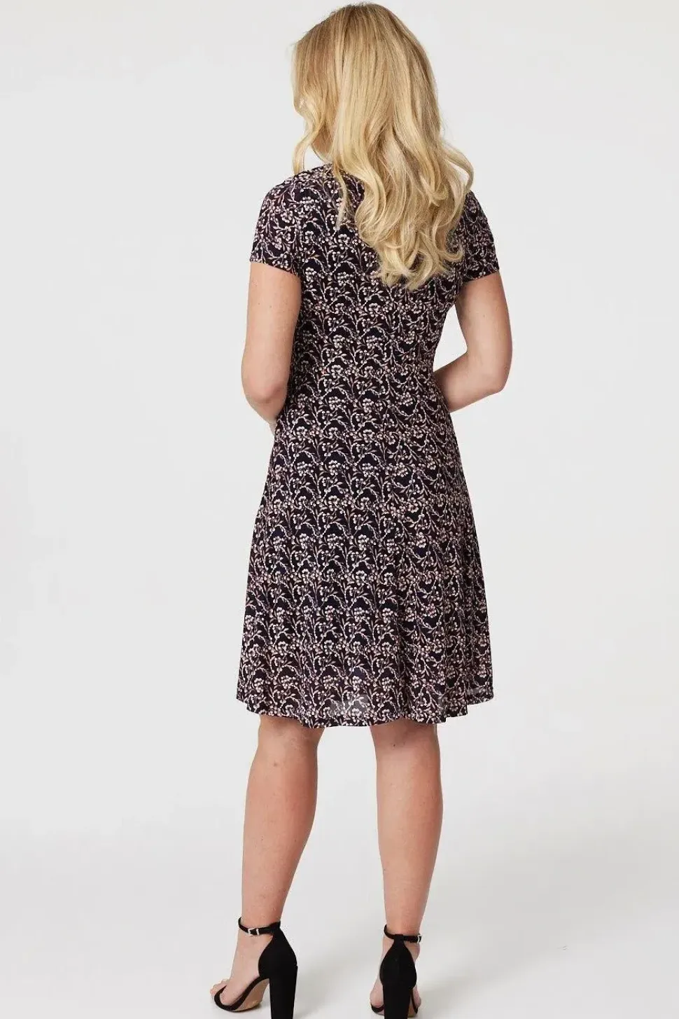 Floral Lace Short Sleeve Dress