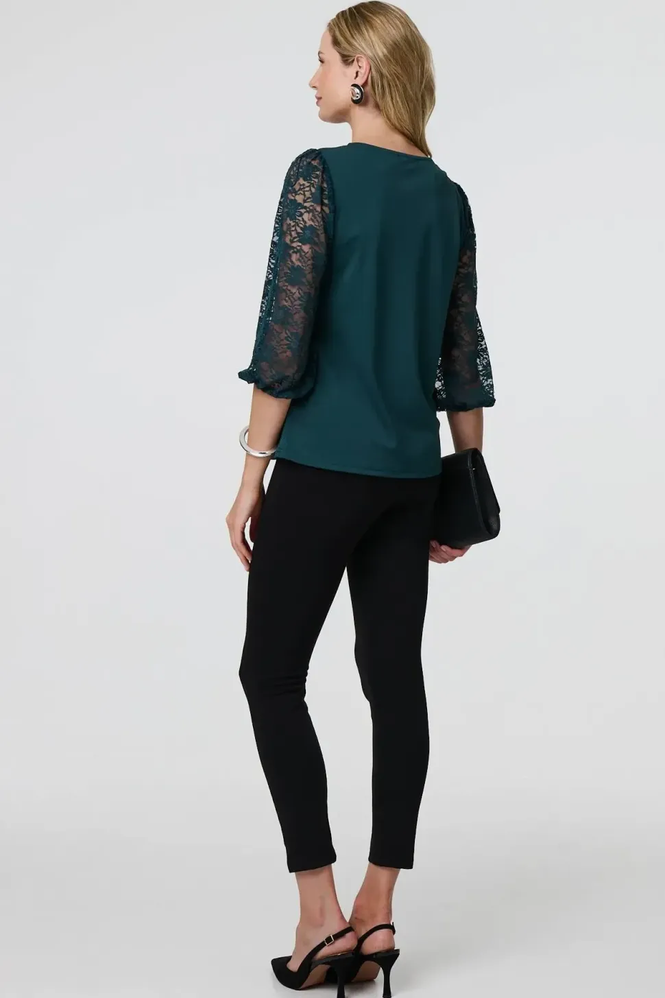 Floral Lace 3/4 Sleeve Blouse
