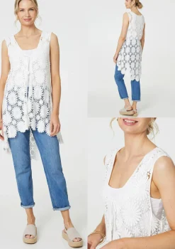 Floral Lace Tie Front Cardigan