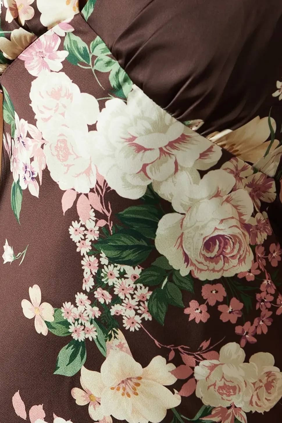 Floral Occasion Satin Open Back Maxi Dress