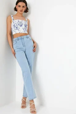 Floral Ottoman Twill Corset Top