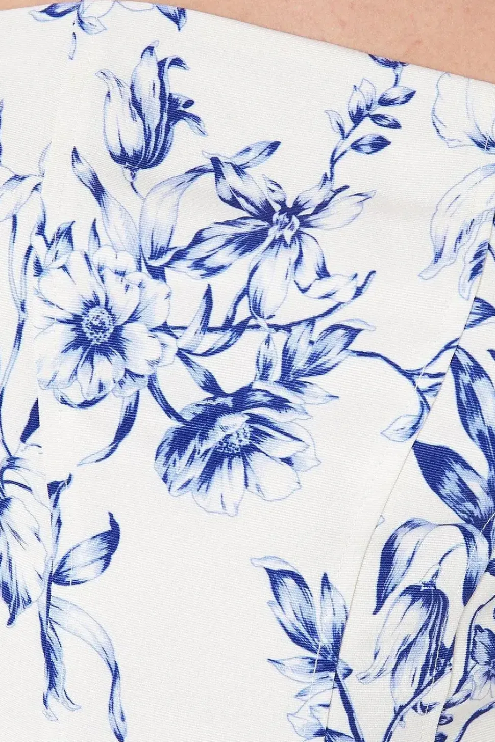 Floral Ottoman Twill Corset Top