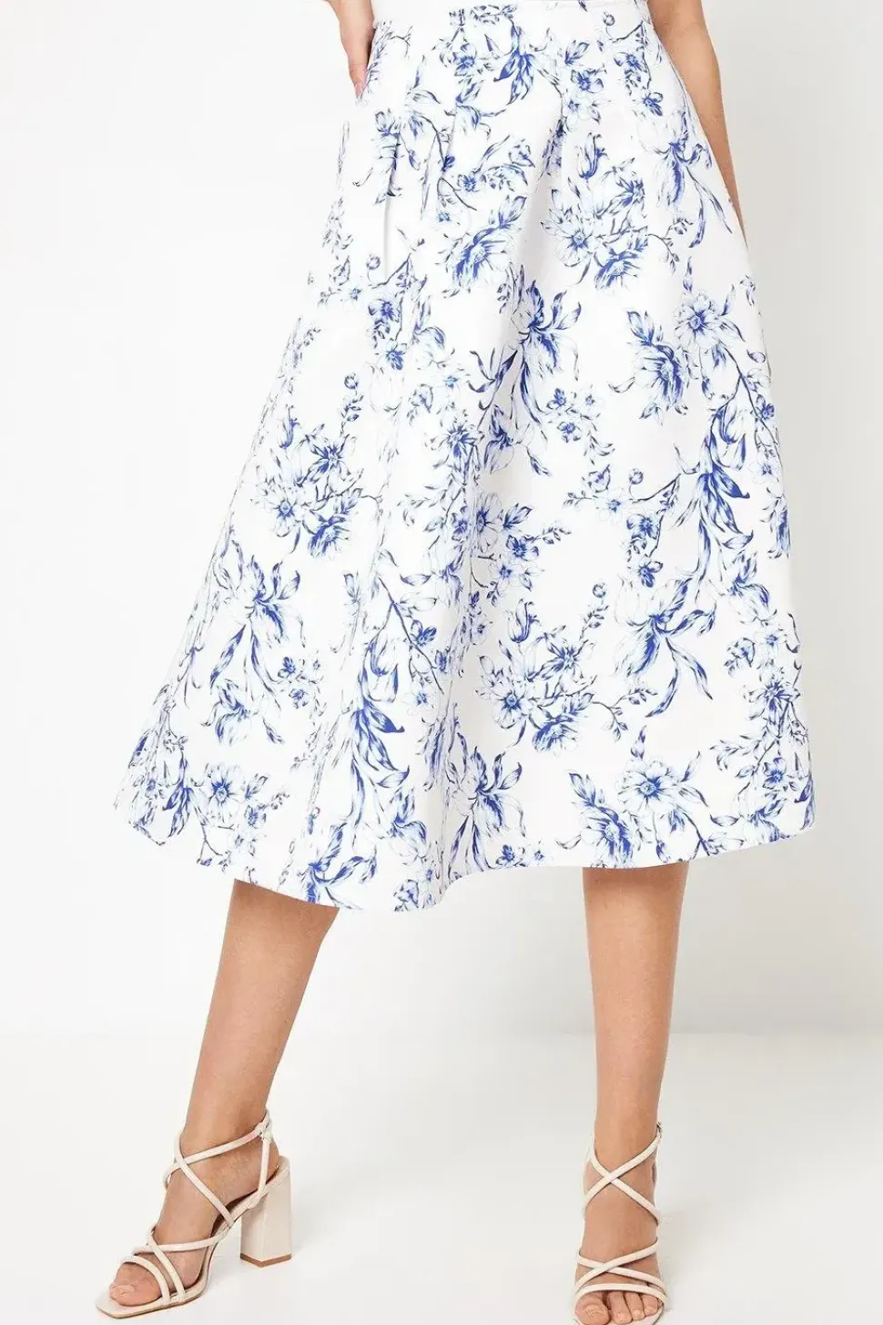 Floral Ottoman Twill Maxi Skirt