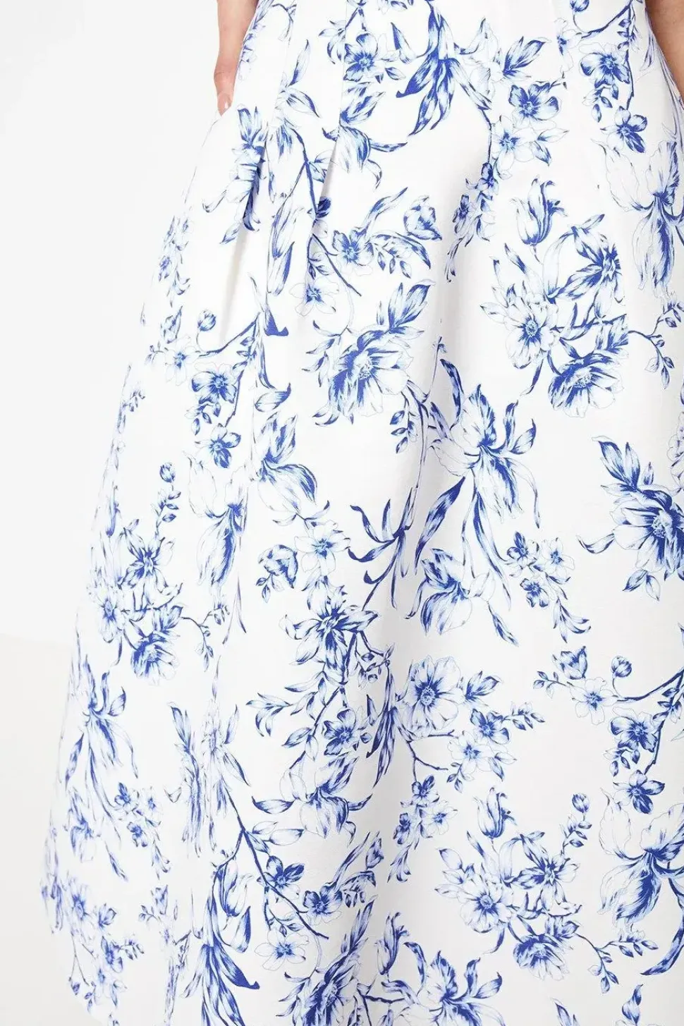 Floral Ottoman Twill Maxi Skirt