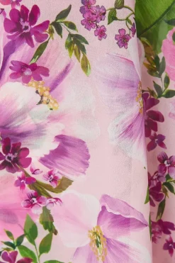 Floral Overlay Pencil Dress