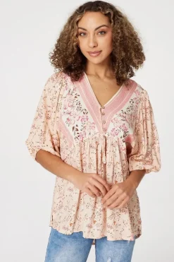 Floral Oversized Blouse Top