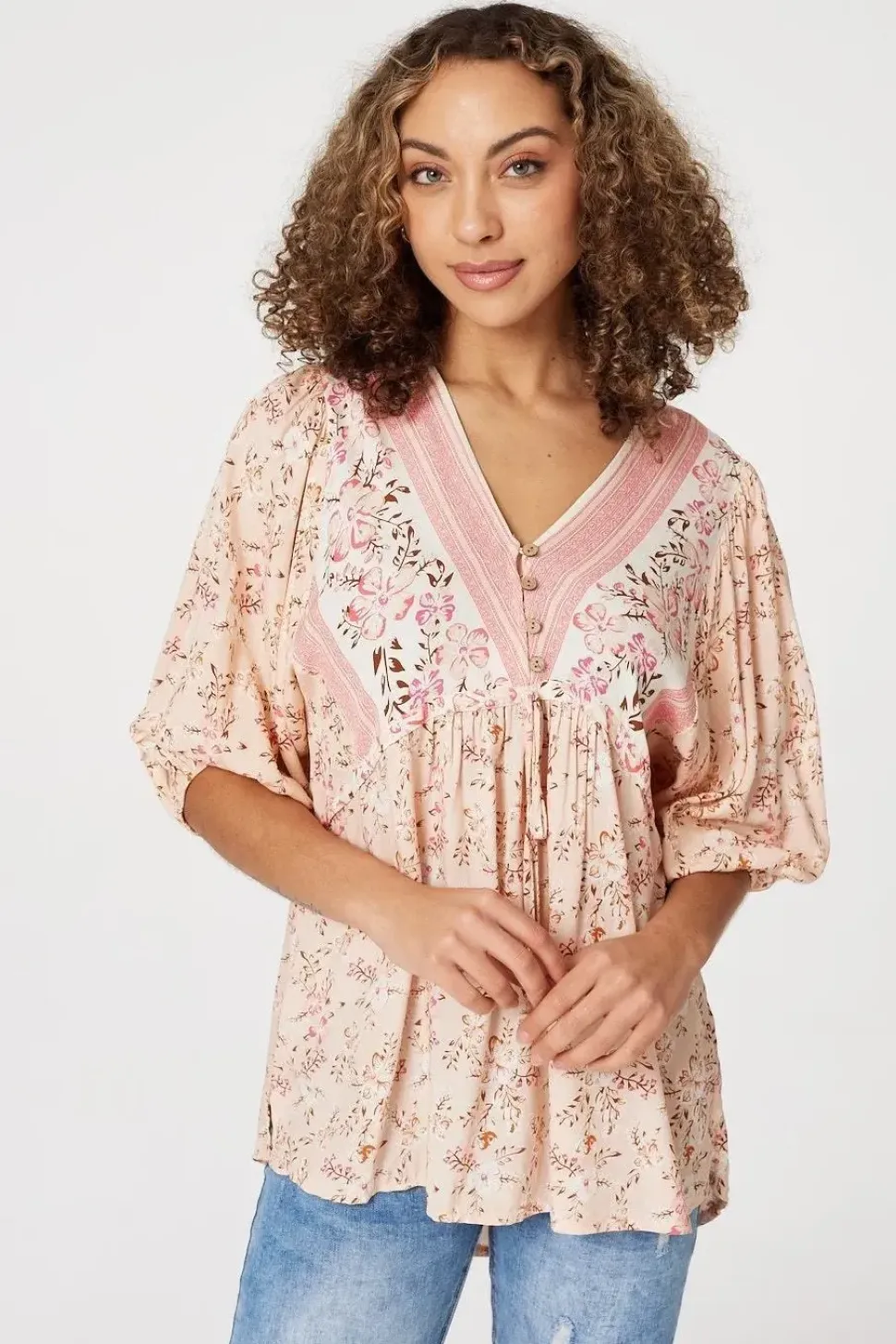 Floral Oversized Blouse Top