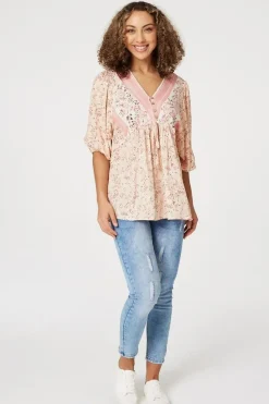 Floral Oversized Blouse Top