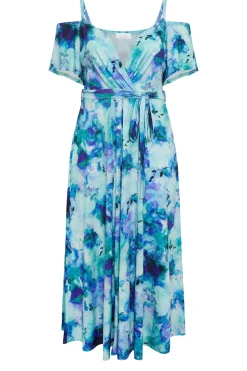 Floral Print Cold Shoulder Dress