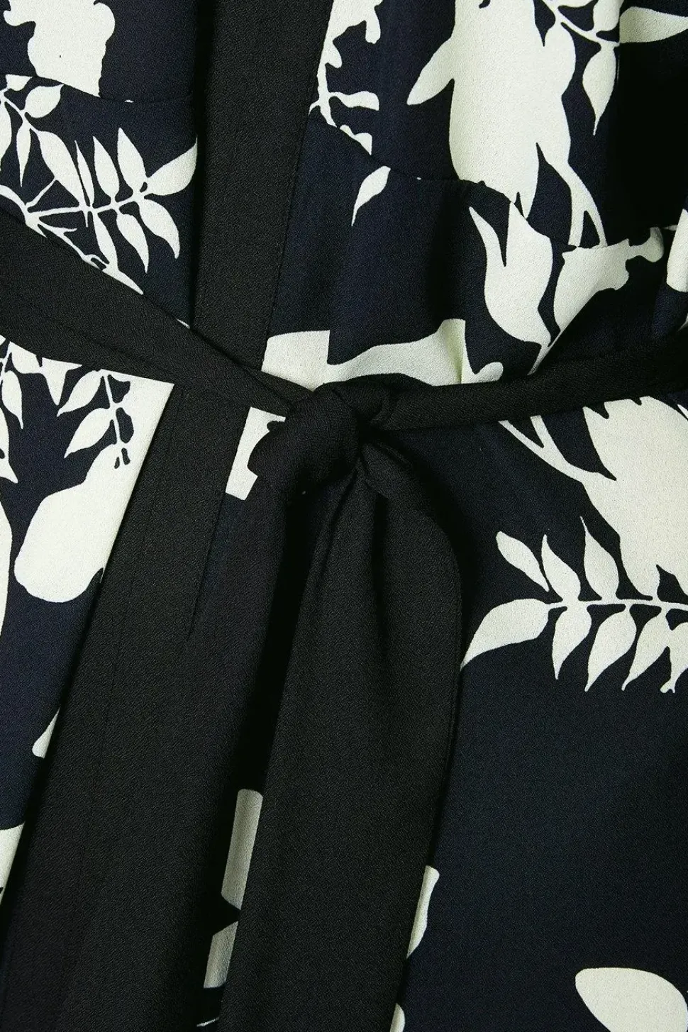 Floral Print Contrast Piping Midi Shirt Dress