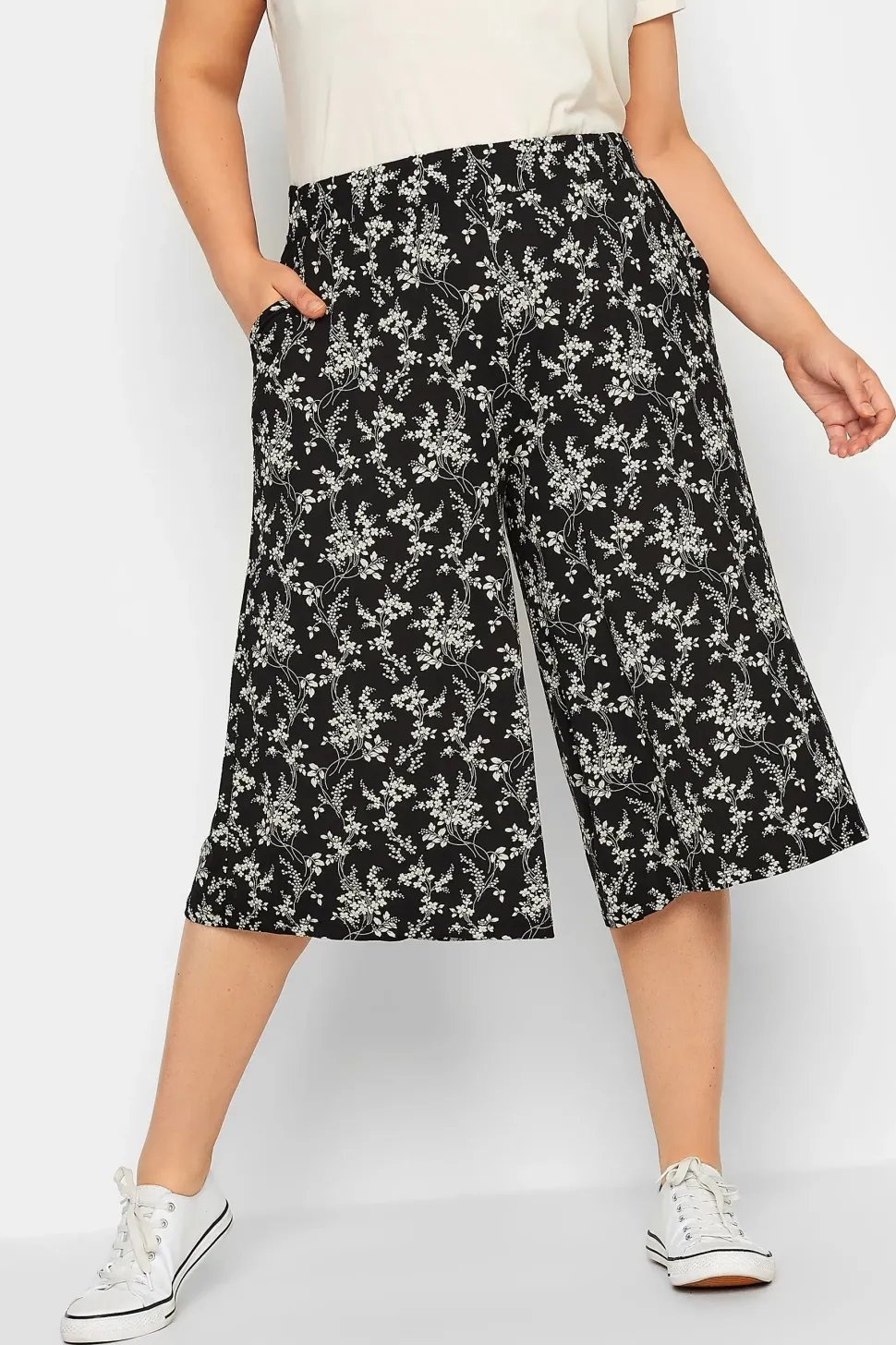 Floral Print Culottes