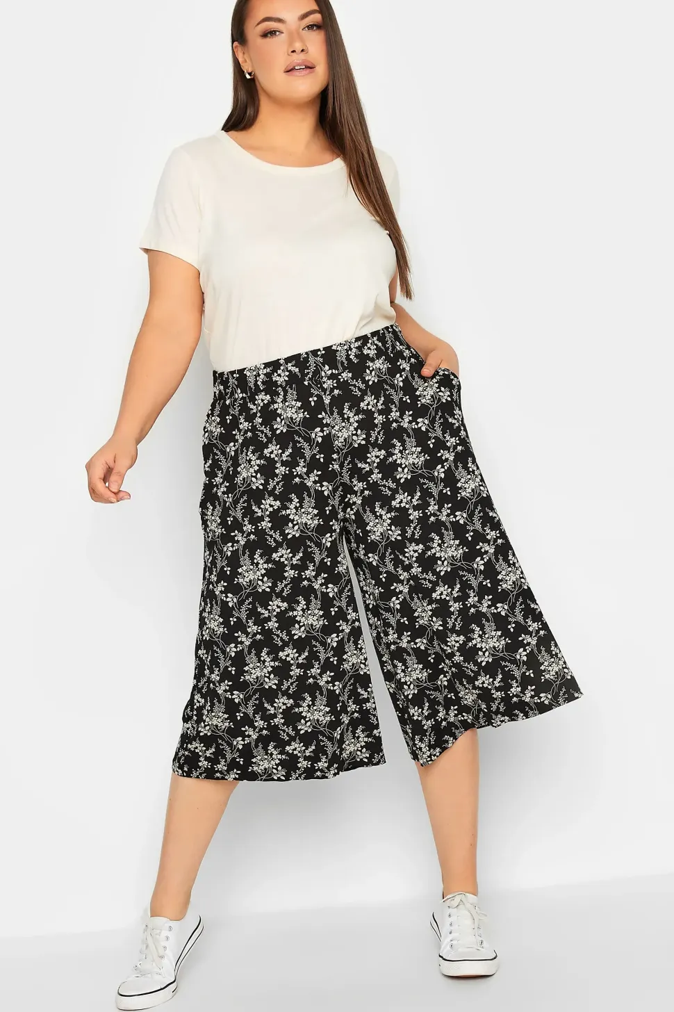 Floral Print Culottes