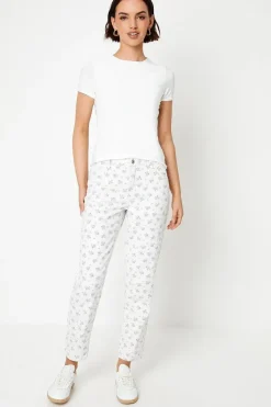 Floral Print Denim Jean