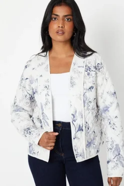 Floral Printed Quilted Jacket