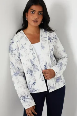 Floral Printed Quilted Jacket