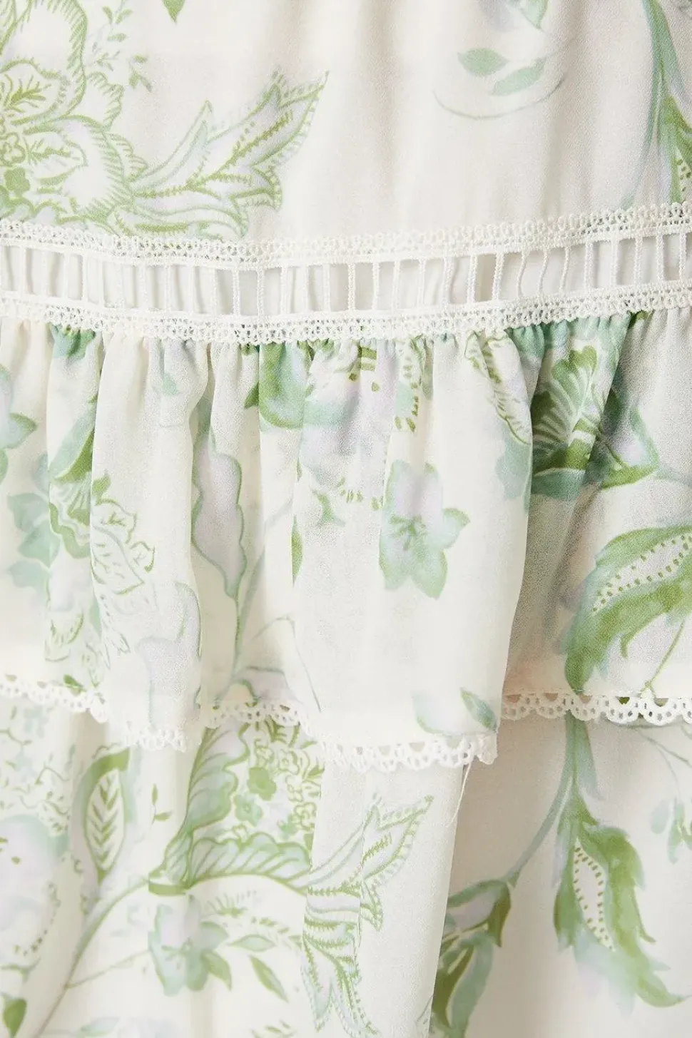 Floral Printed Tiered Mini Skirt