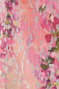 Floral Print Glitter Shift Dress