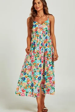 Floral Print Maxi Cami Dress
