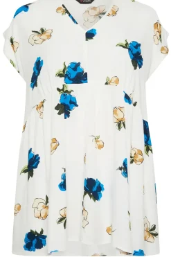 Floral Print Peplum Blouse