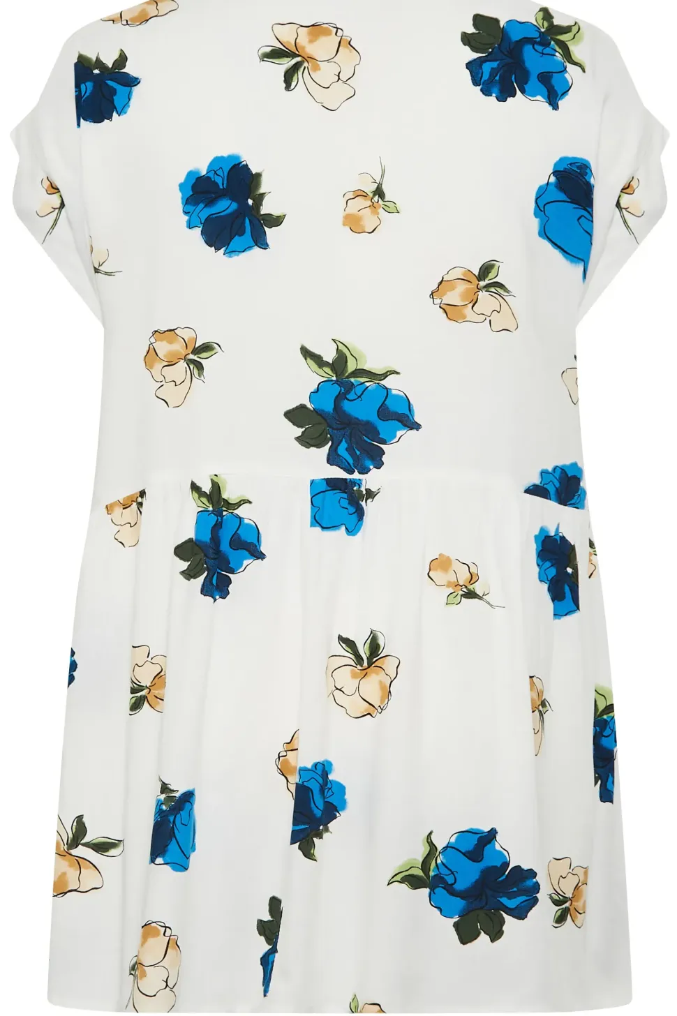 Floral Print Peplum Blouse