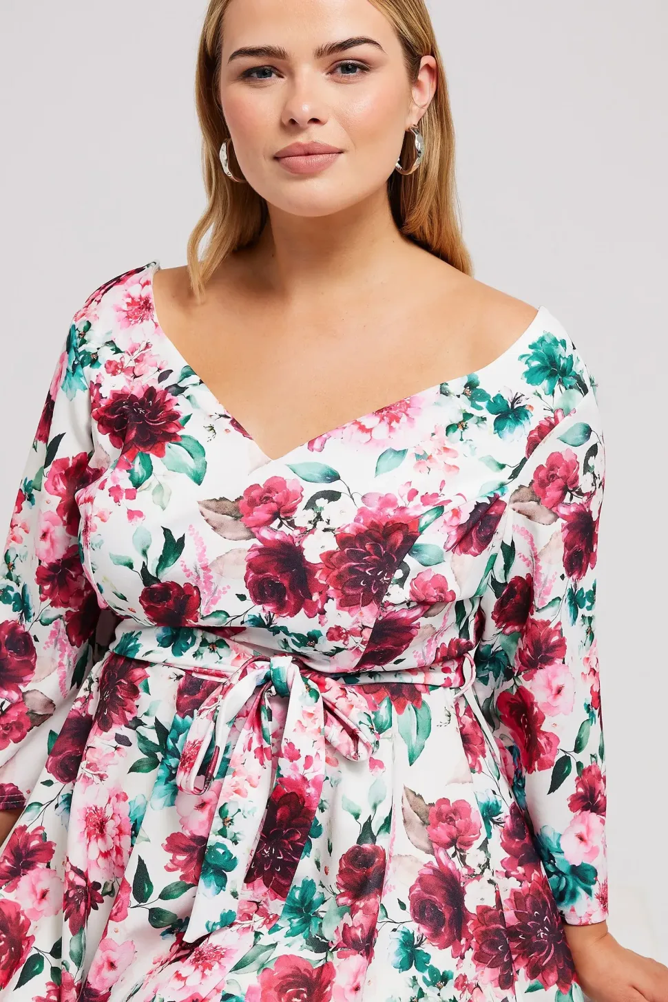 Floral Print Peplum Top