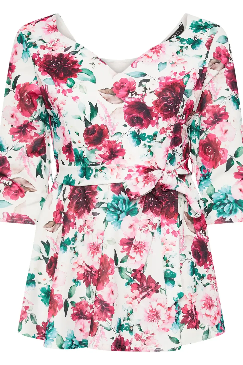 Floral Print Peplum Top