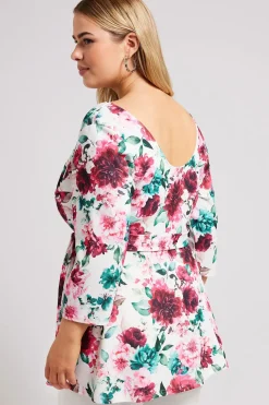 Floral Print Peplum Top