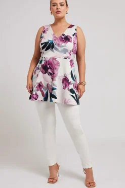 Floral Print Peplum Top