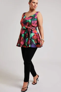 Floral Print Peplum Top