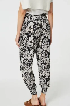 Floral Print Relaxed Harem Pants