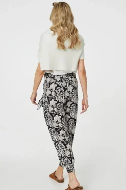 Floral Print Relaxed Harem Pants