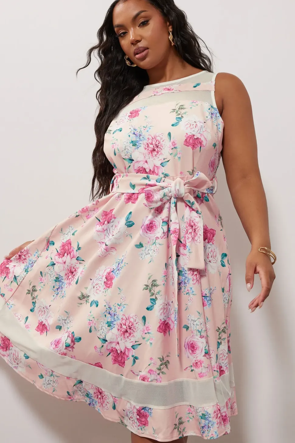 Floral Print Skater Dress