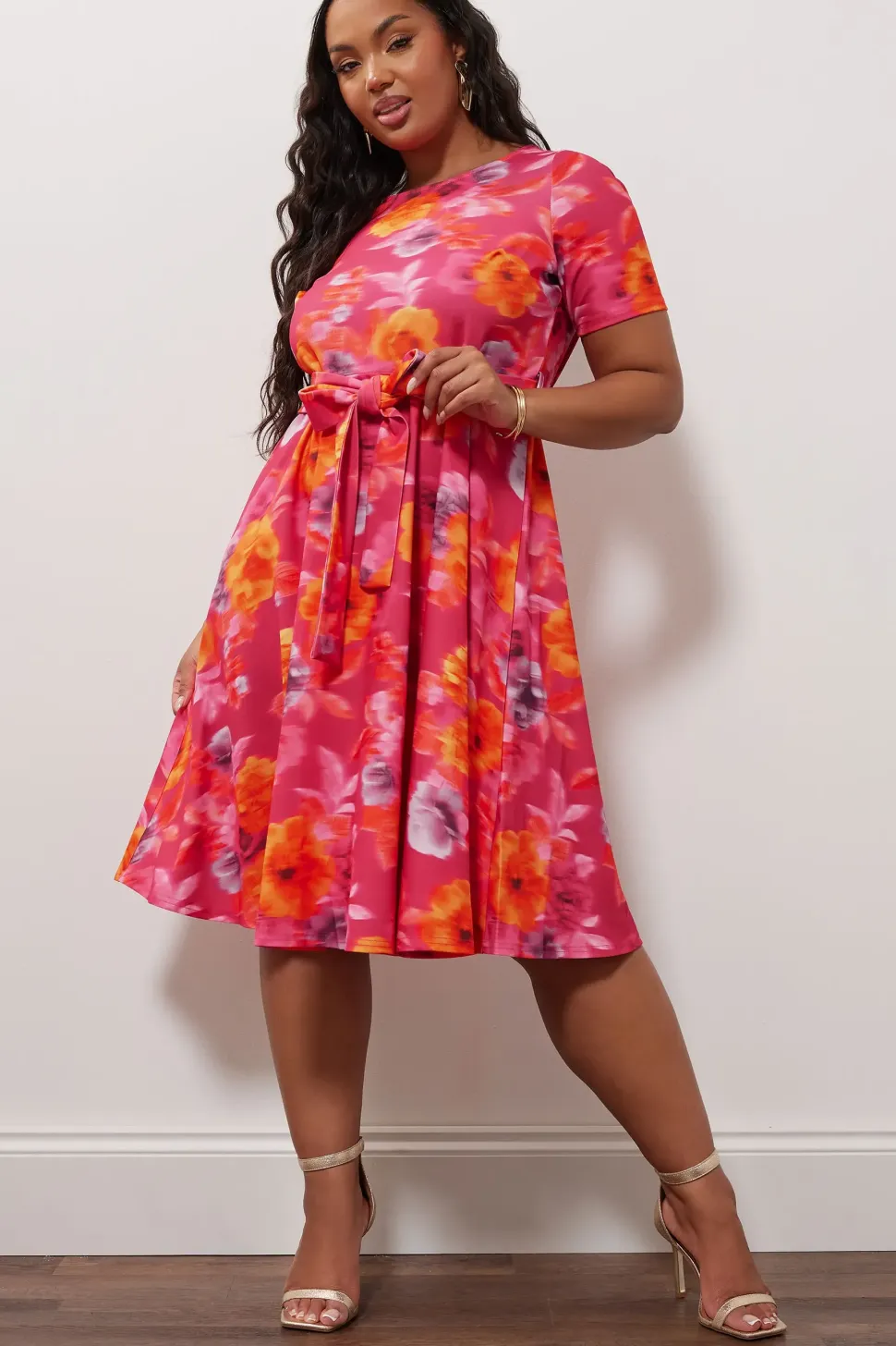 Floral Print Skater Dress