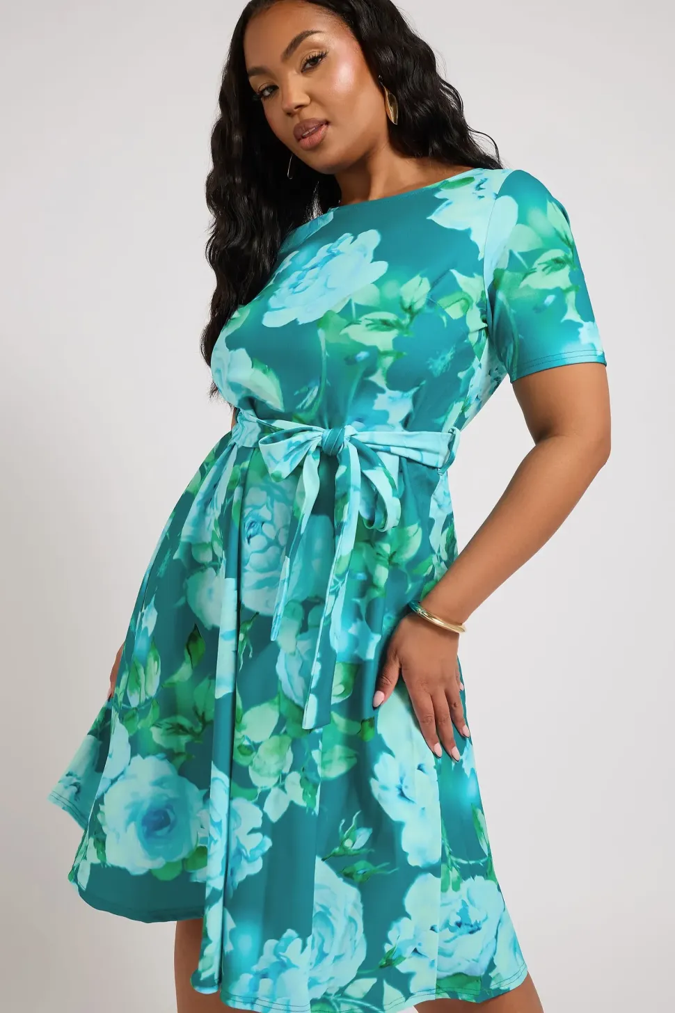Floral Print Skater Dress
