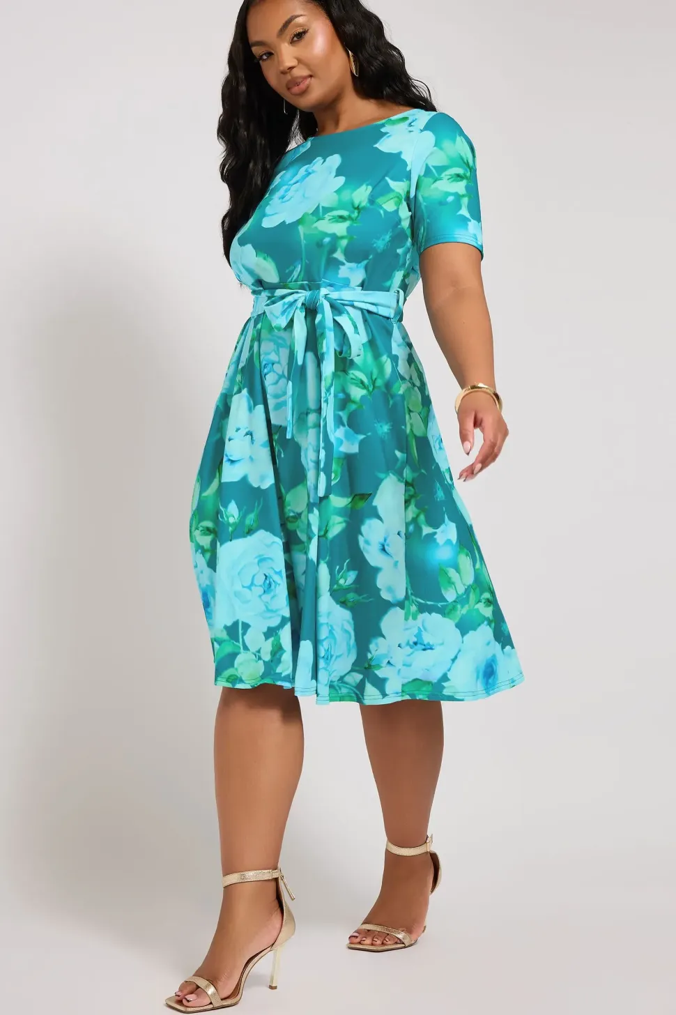 Floral Print Skater Dress